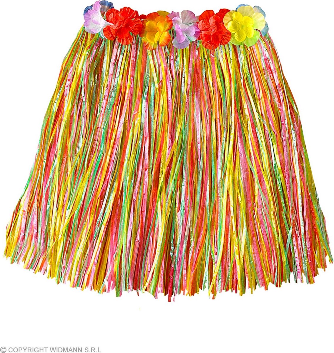 Hawaii & Carribean & Tropisch Kostuum | Mohala Mini Hawairokje 45 Centimeter Meerkleurig Vrouw | One Size | Carnaval kostuum | Verkleedkleding